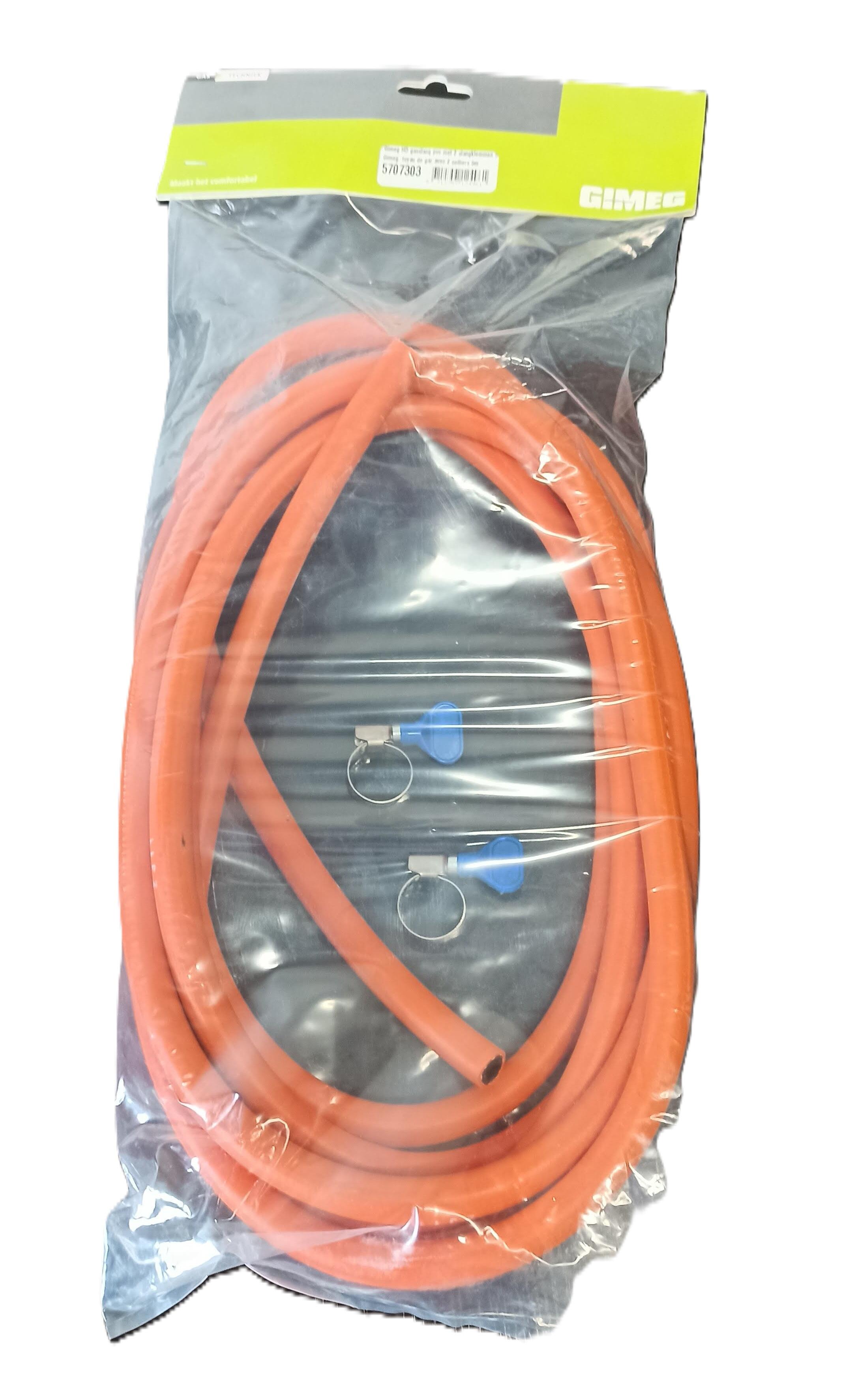Hd Gasslang Met 2 Slangklemmen 5Mtr Gasslangen Oranje 2/2