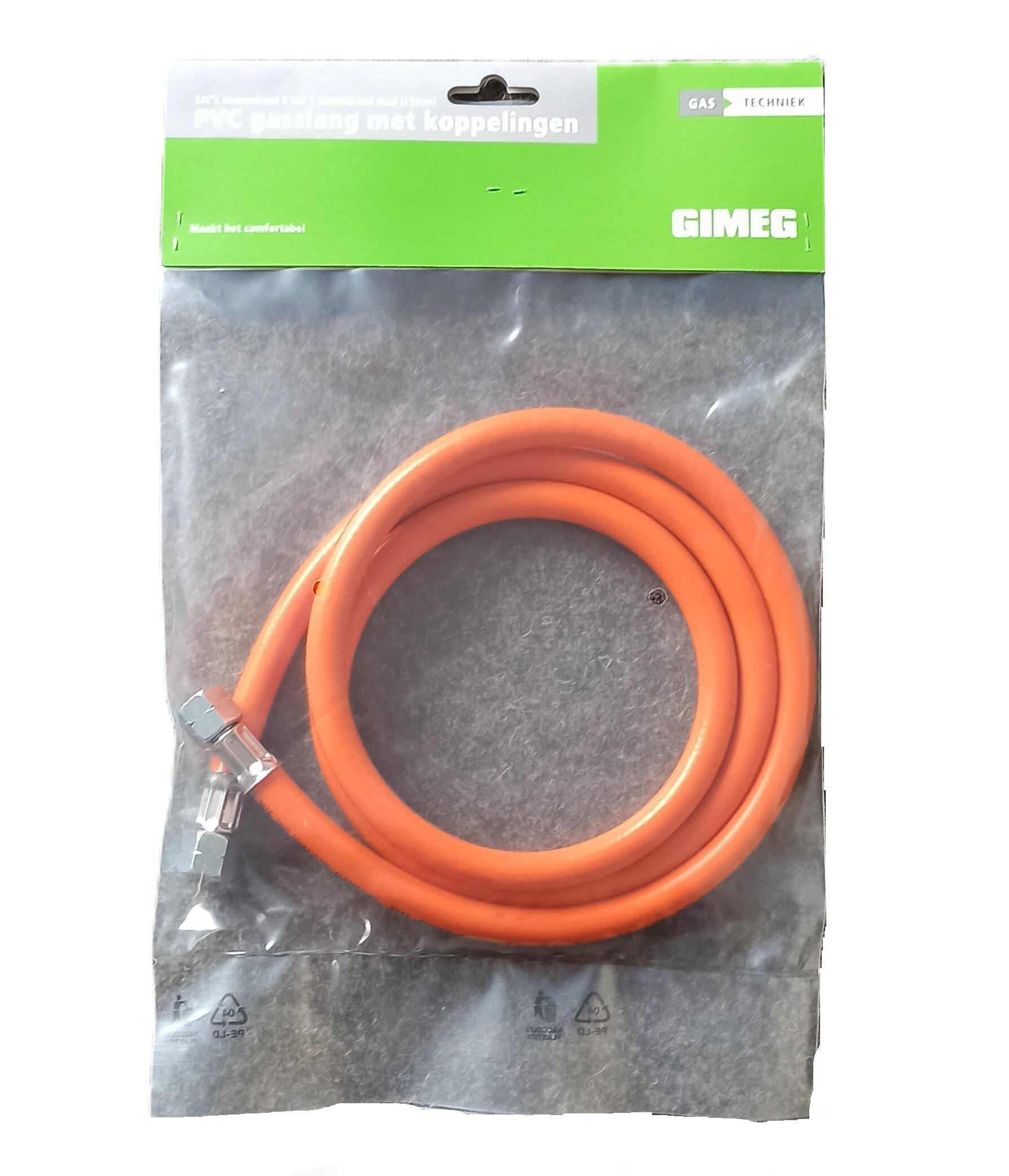 Gasslang Pvc 1,5 Meter Gasslangen Oranje 2/2