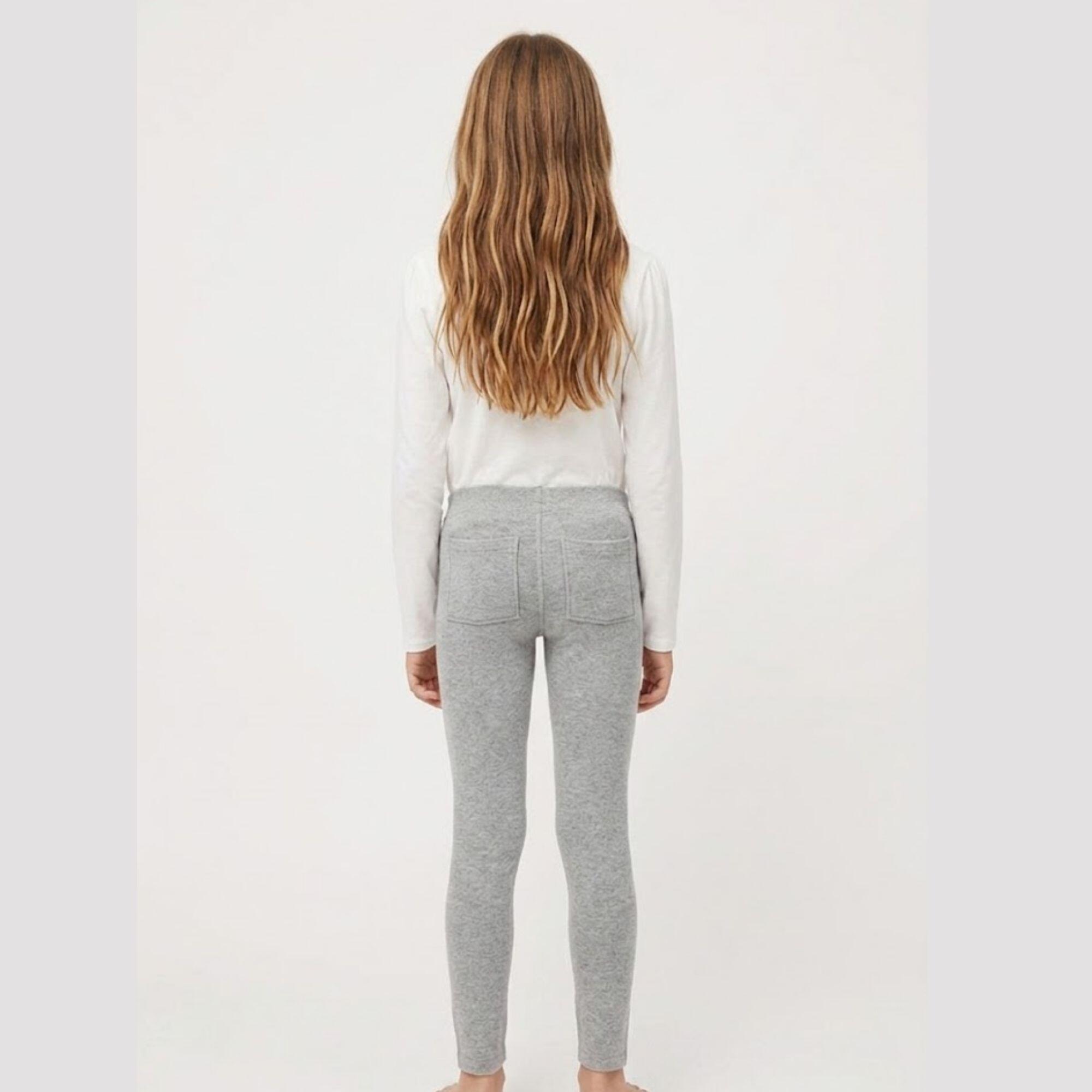 Legging fille gris basique 2/3