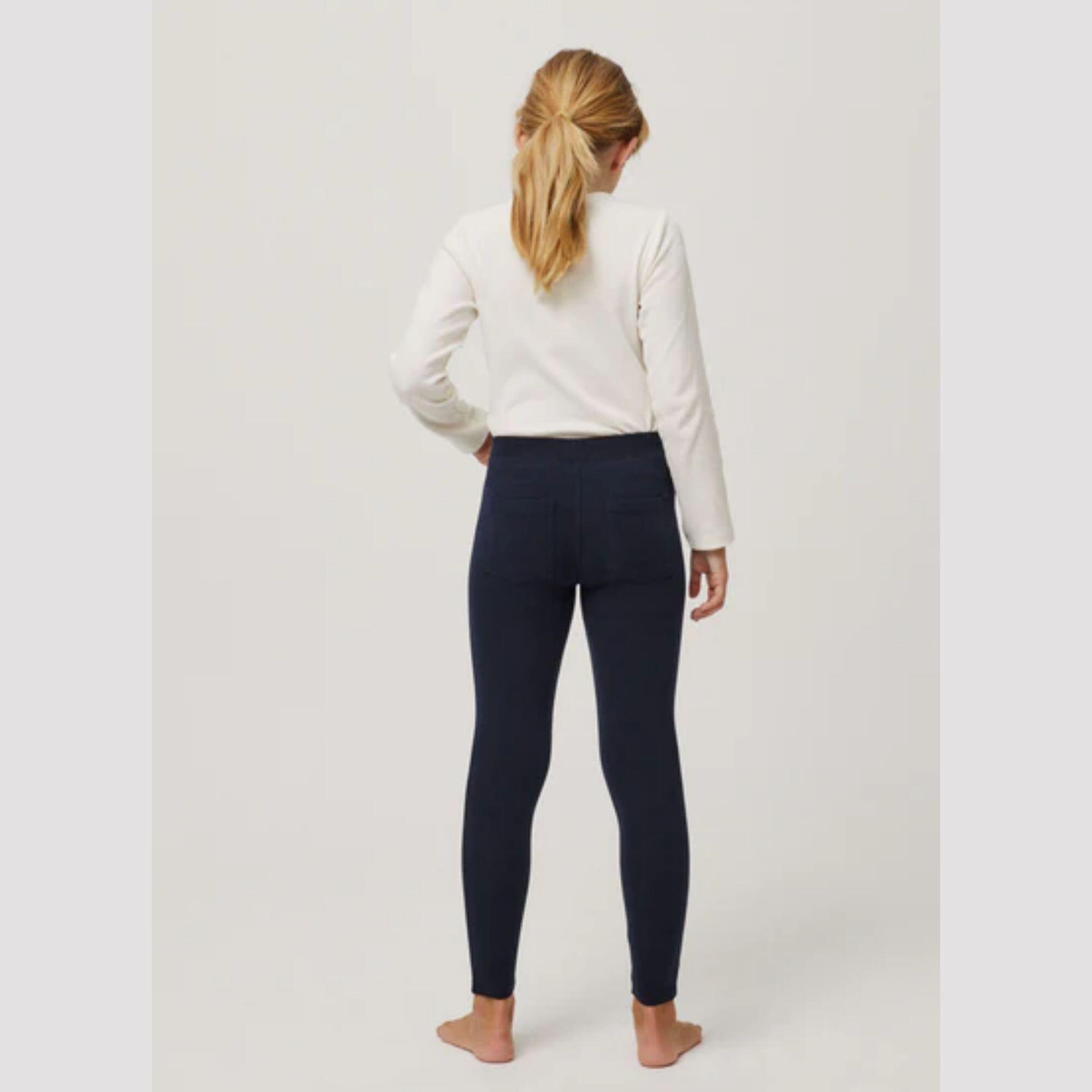Legging basique fille marine 4/4