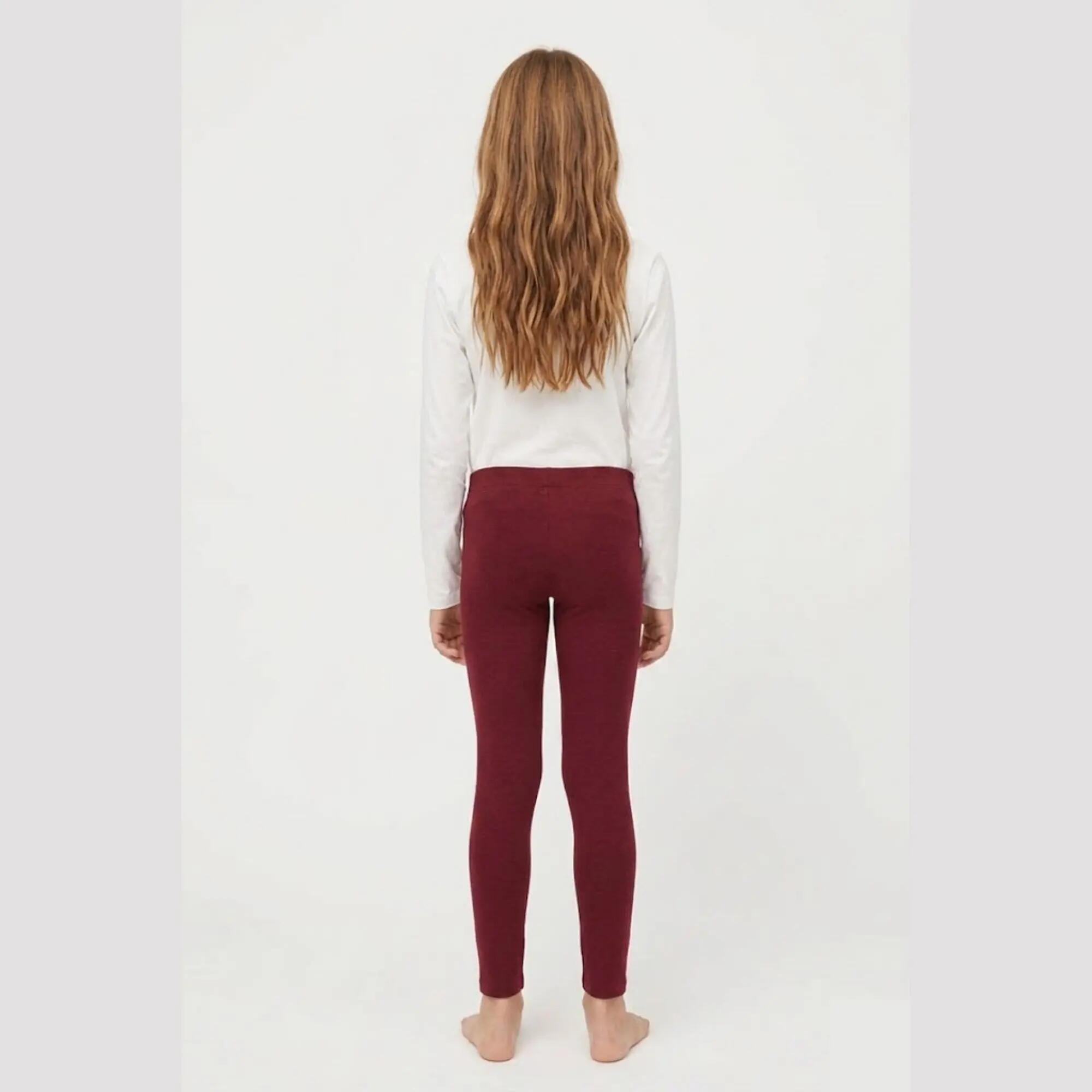 Leggings básicos de niña granate 2/2
