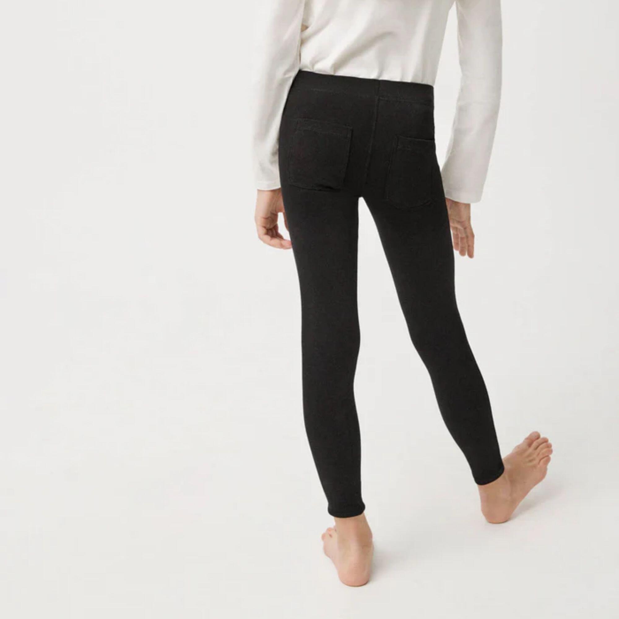 Leggings básicos de niña negro 2/3