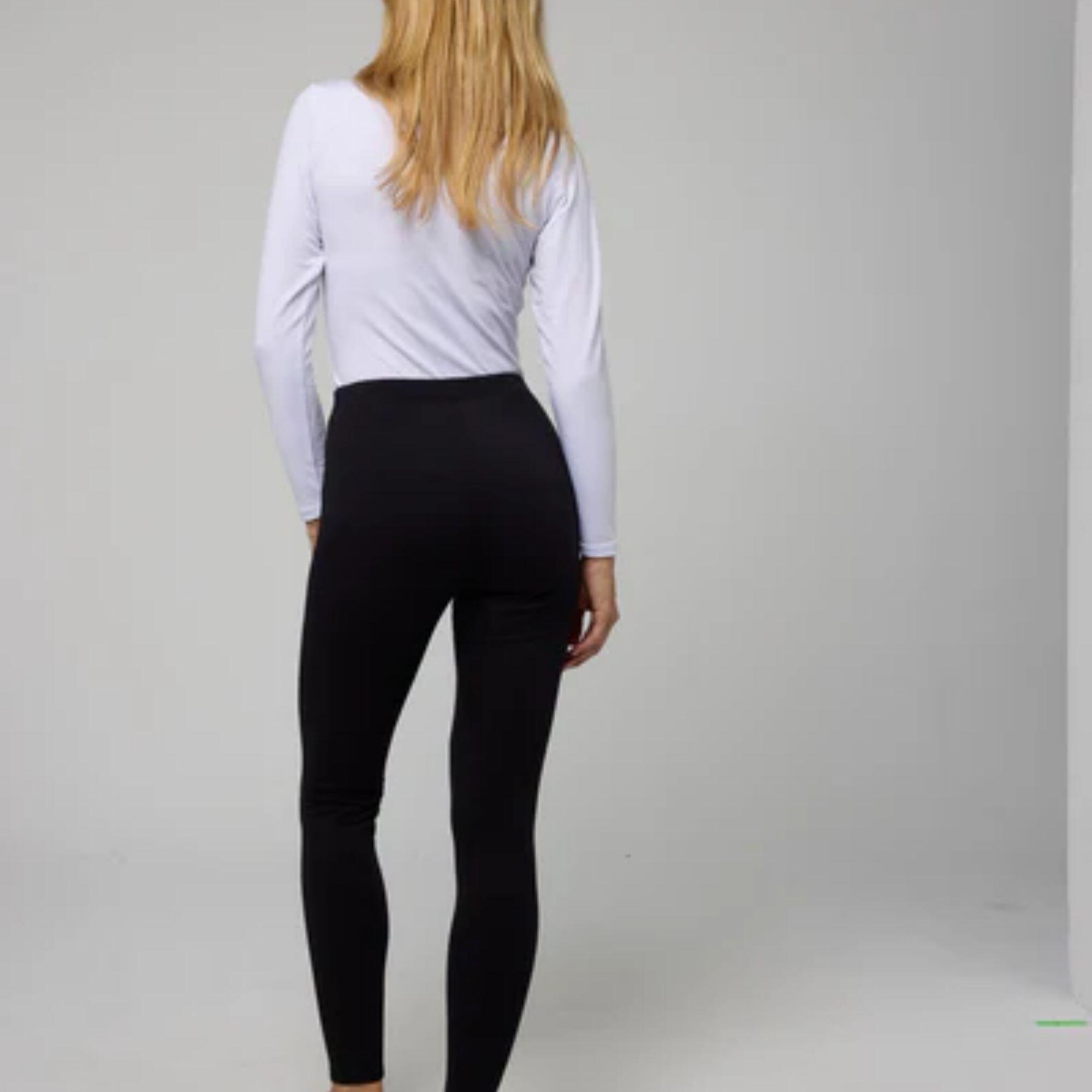 Leggings térmicos ligeros de algodón con interior afelpado 3/4