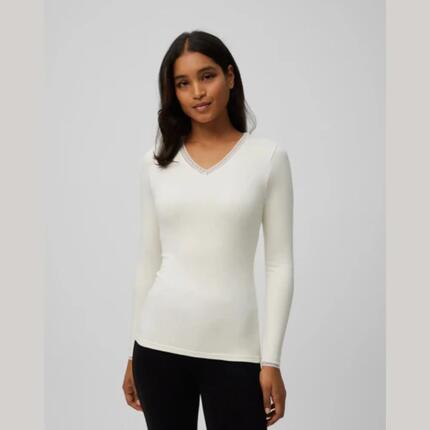 Camiseta Térmica Manga Larga para Mujer Ysabel Mora Heat Control Cuello Pico Enc