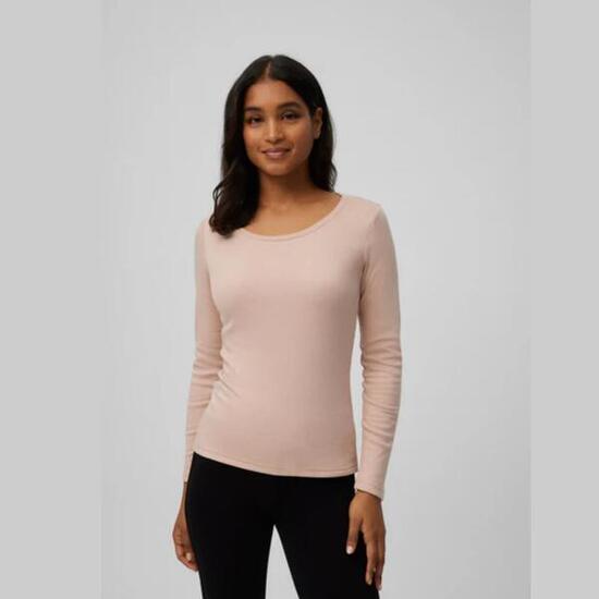 Camiseta Cálida de manga larga para Mujer Ysabel Mora de algodón con cuello redo