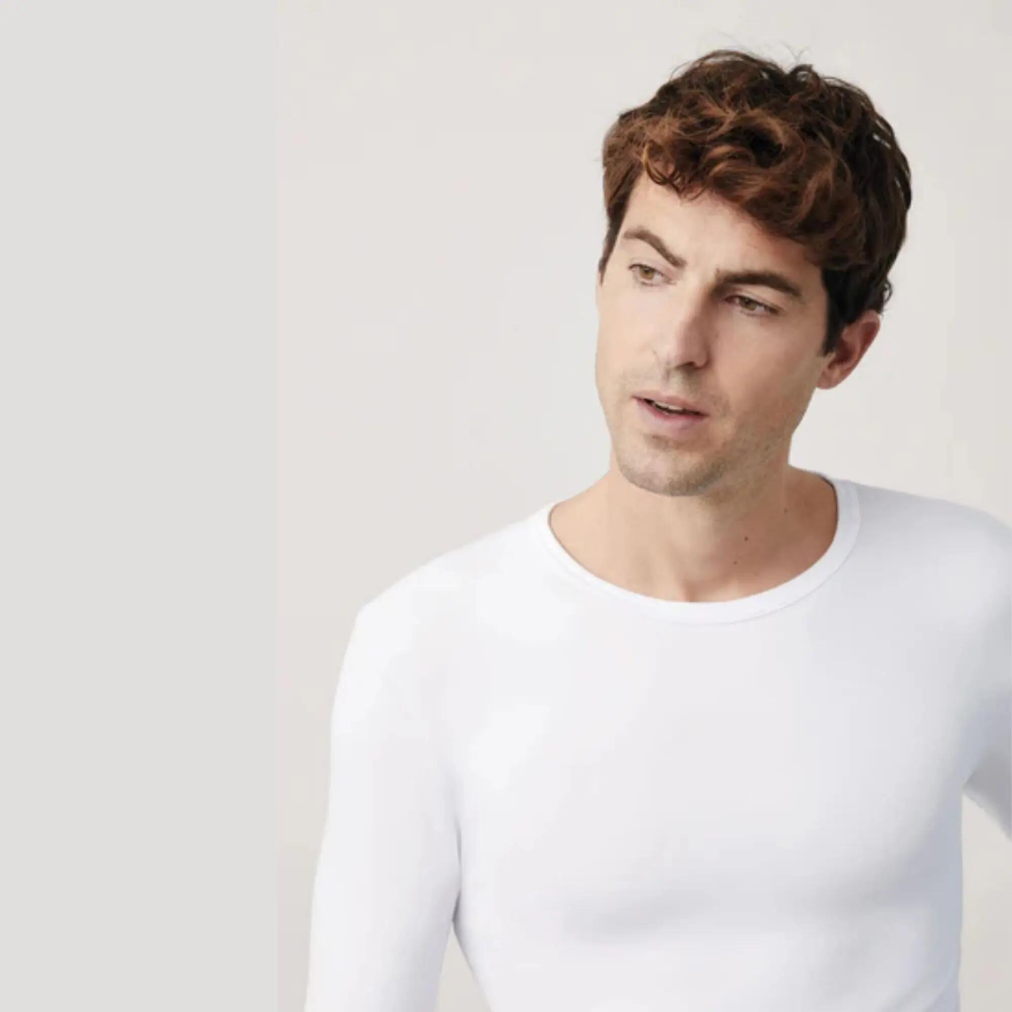 Maillot de corps thermique blanc à manches longues 2/5