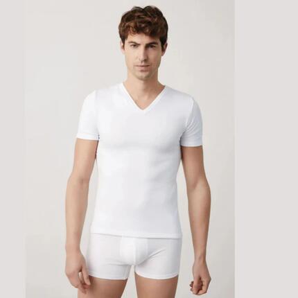 Camiseta Interior Térmica de Hombre Ysabel Mora Manga Corta Cuello Pico Interior
