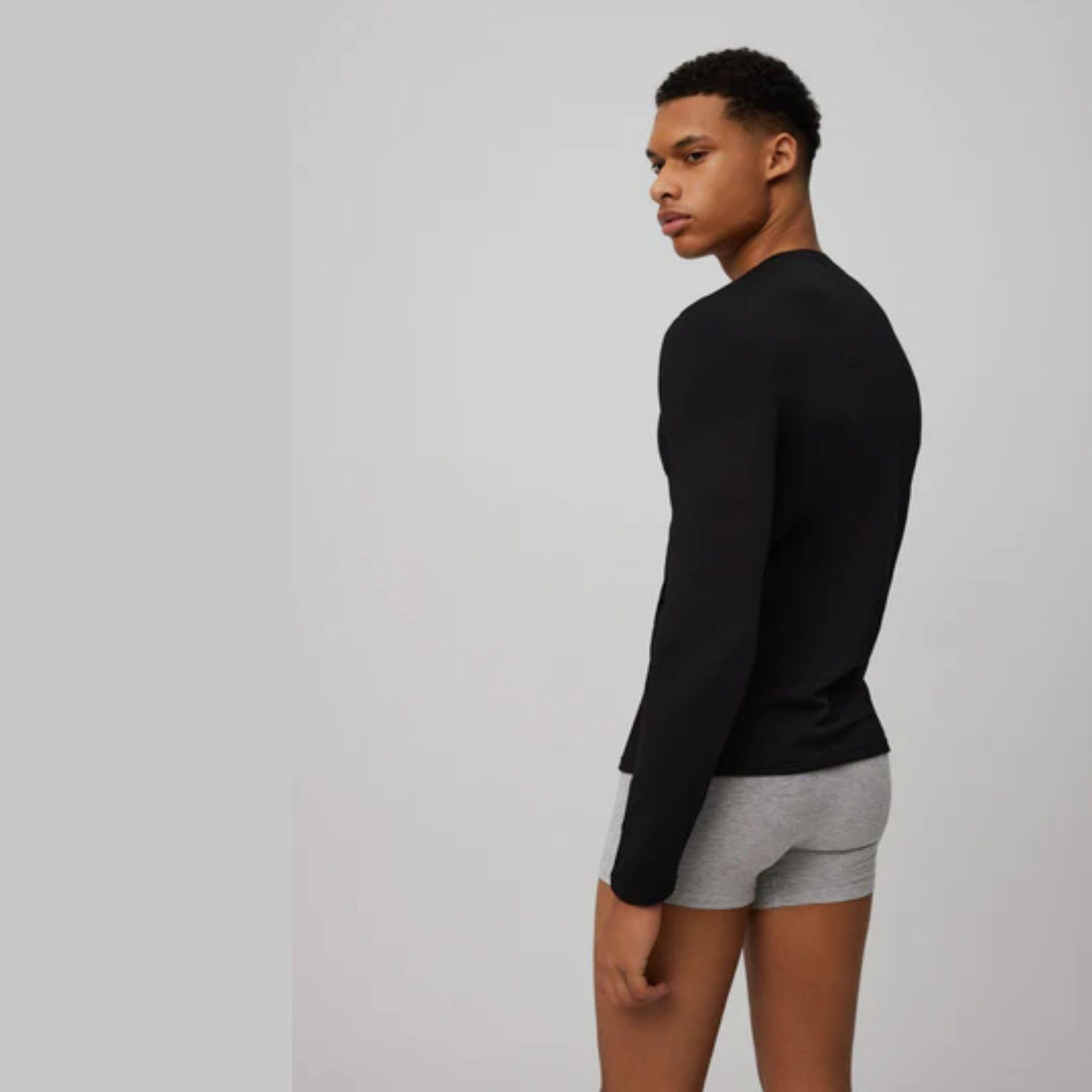 Maillot de corps thermique noir à manches longues 2/5