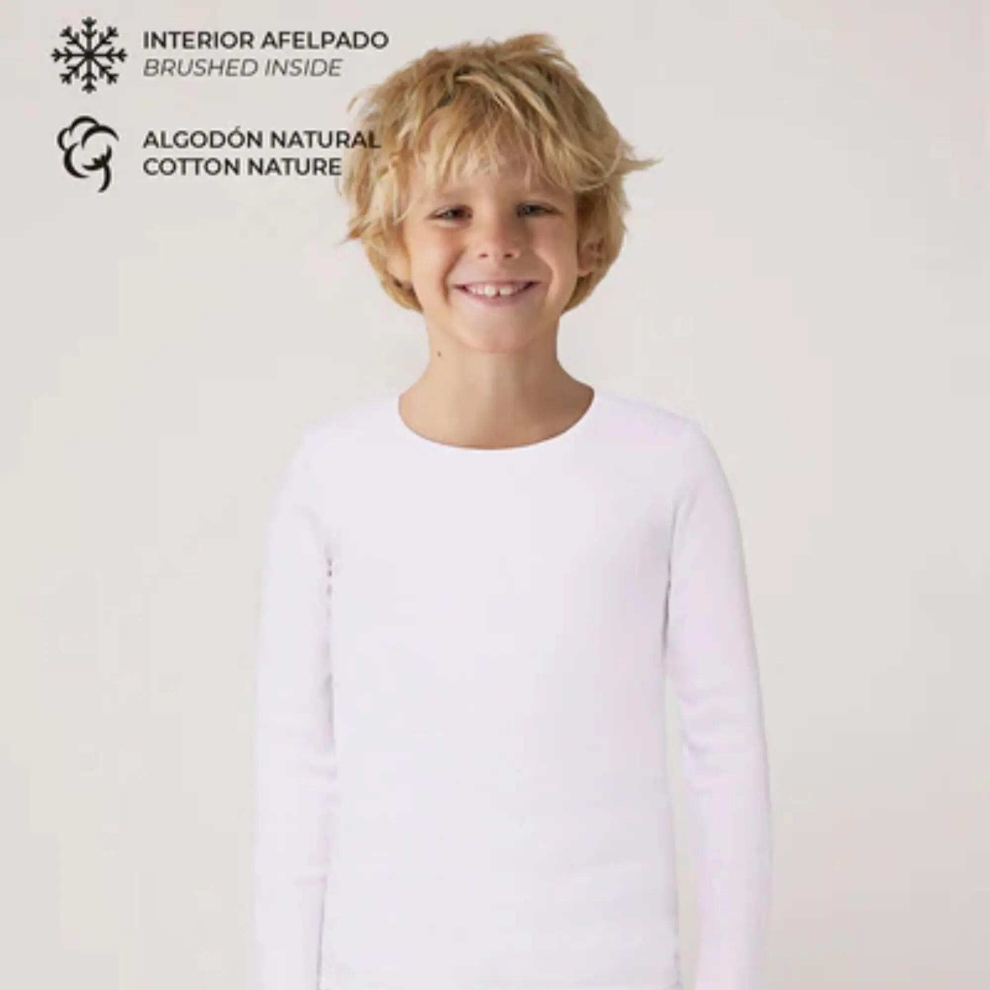 T-shirt chaud enfant manches longues en coton 4/5