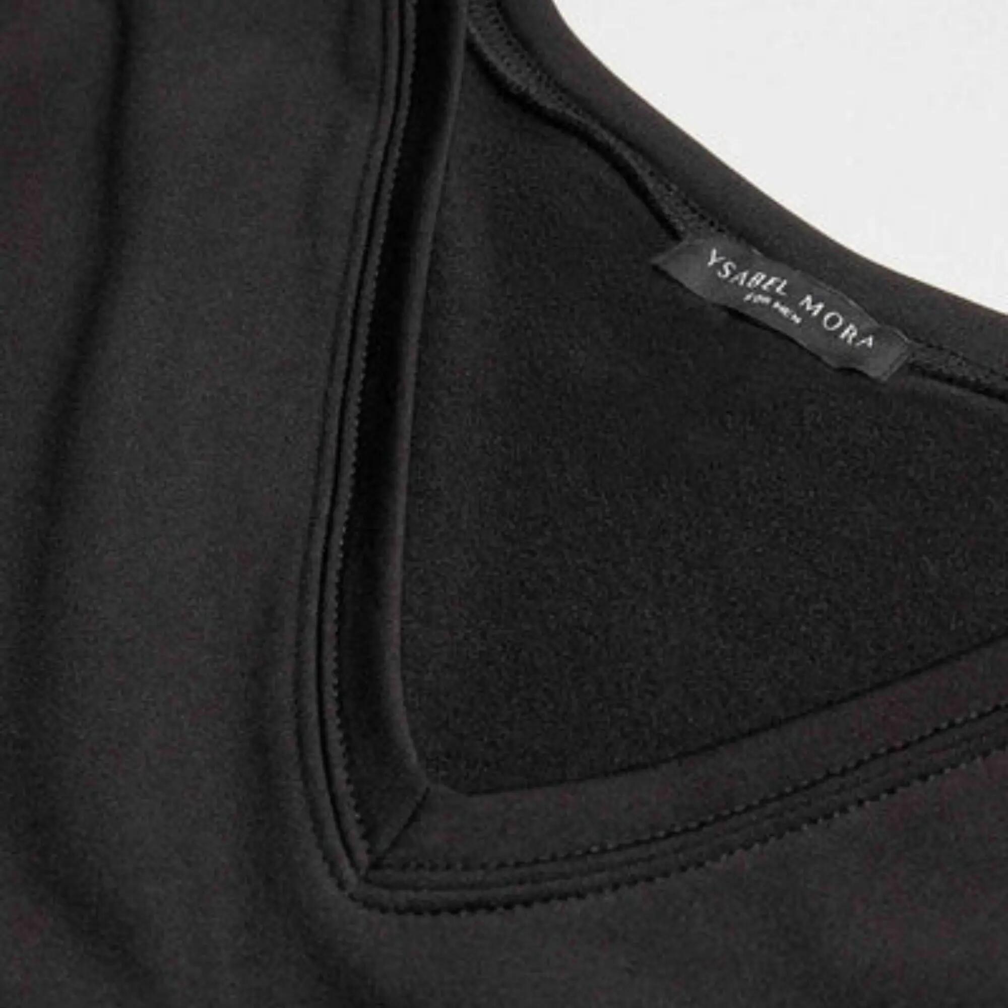 Maillot de corps thermique noir manches longues col V 4/5