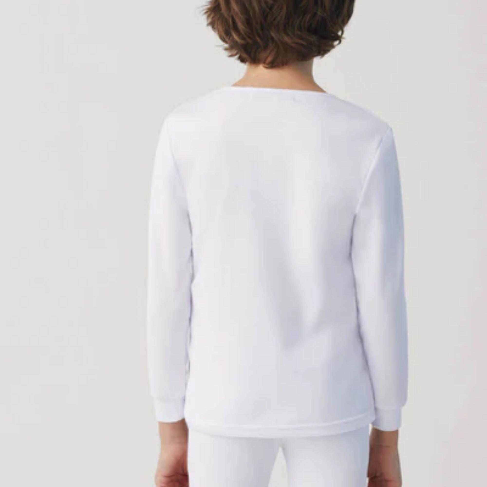 T-shirt thermique enfant blanc à manches longues 2/5