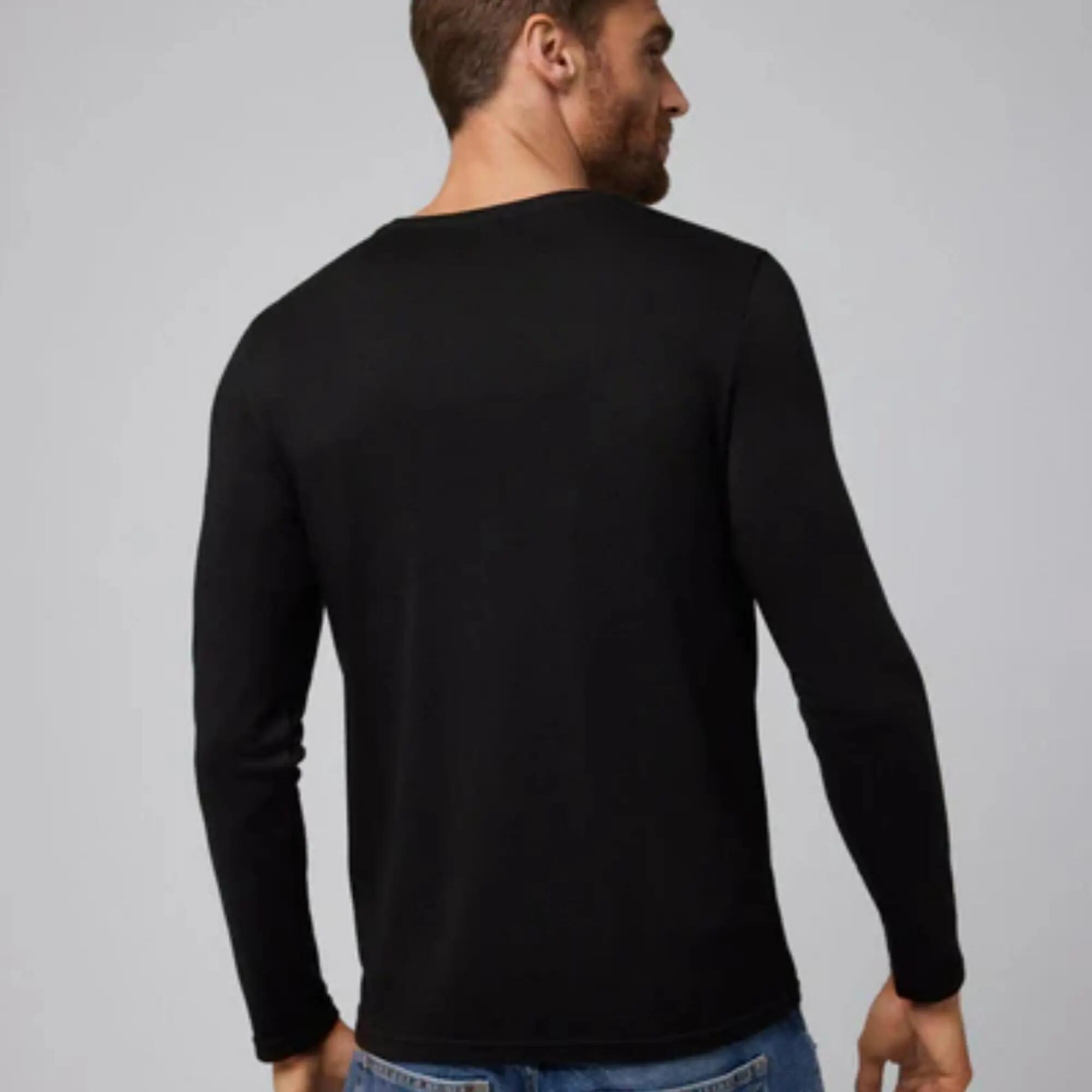 T-shirt thermique noir à manches longues avec contrôle de la température 3/5