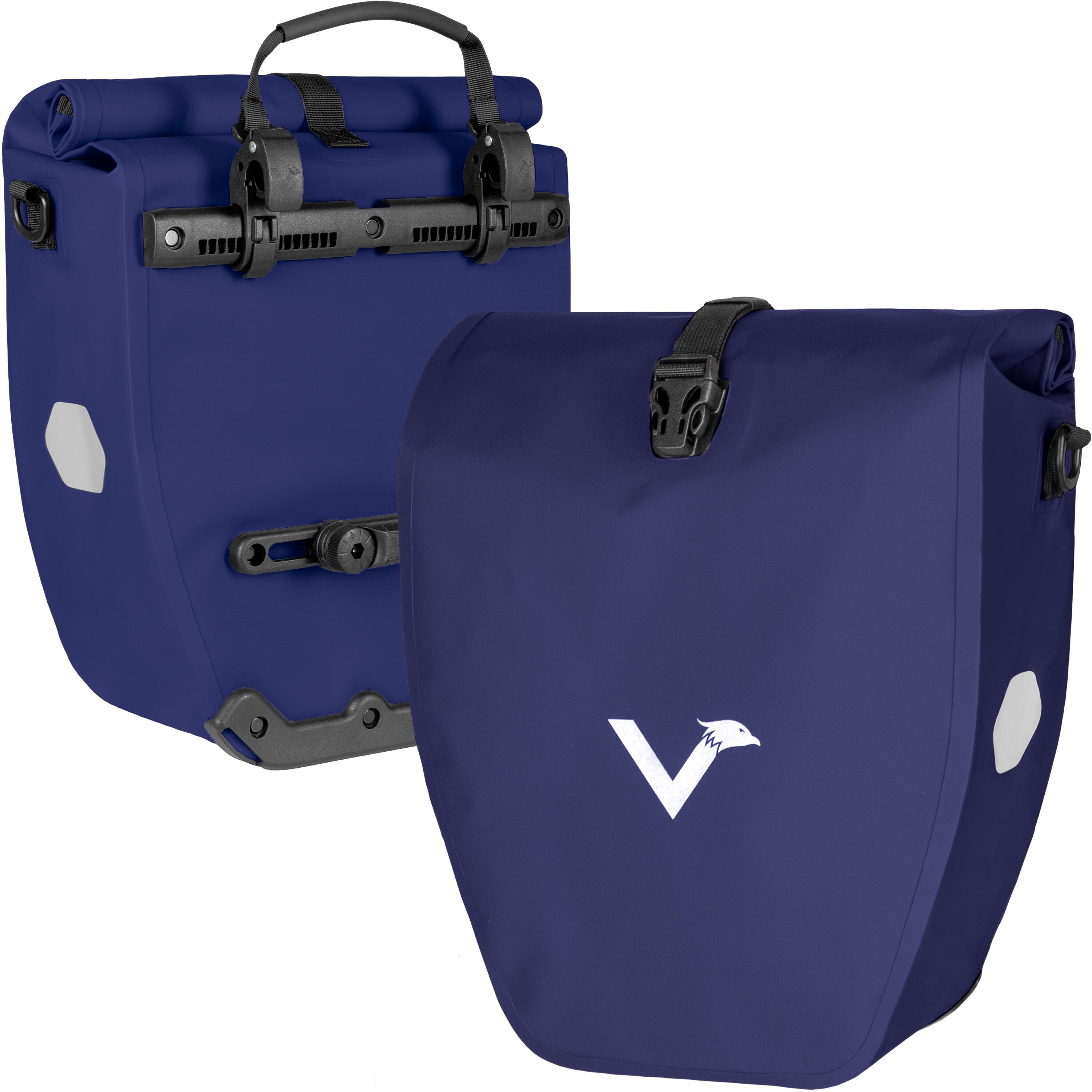 Sacoches vélo x2 étanches et réfléchissantes 20L – Basic