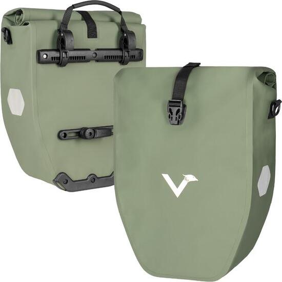 Borse bici x2 impermeabili e riflettenti 20L – Basic