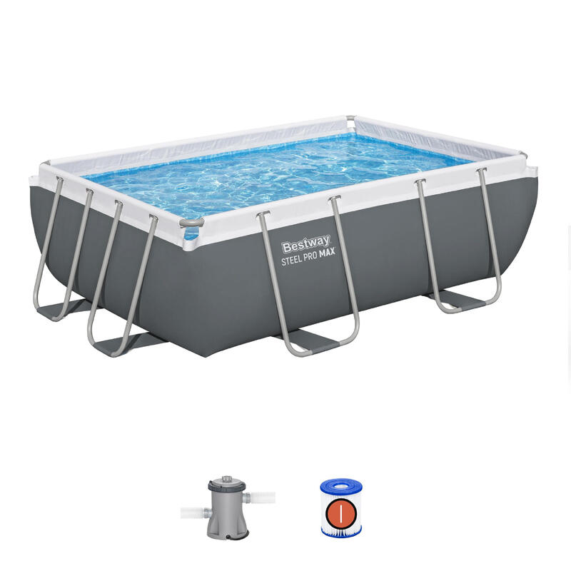 Bestway Gölgelikli Prefabrik Dikdörtgen Havuz Seti 282 cm x 196 cm x 84 cm BW592