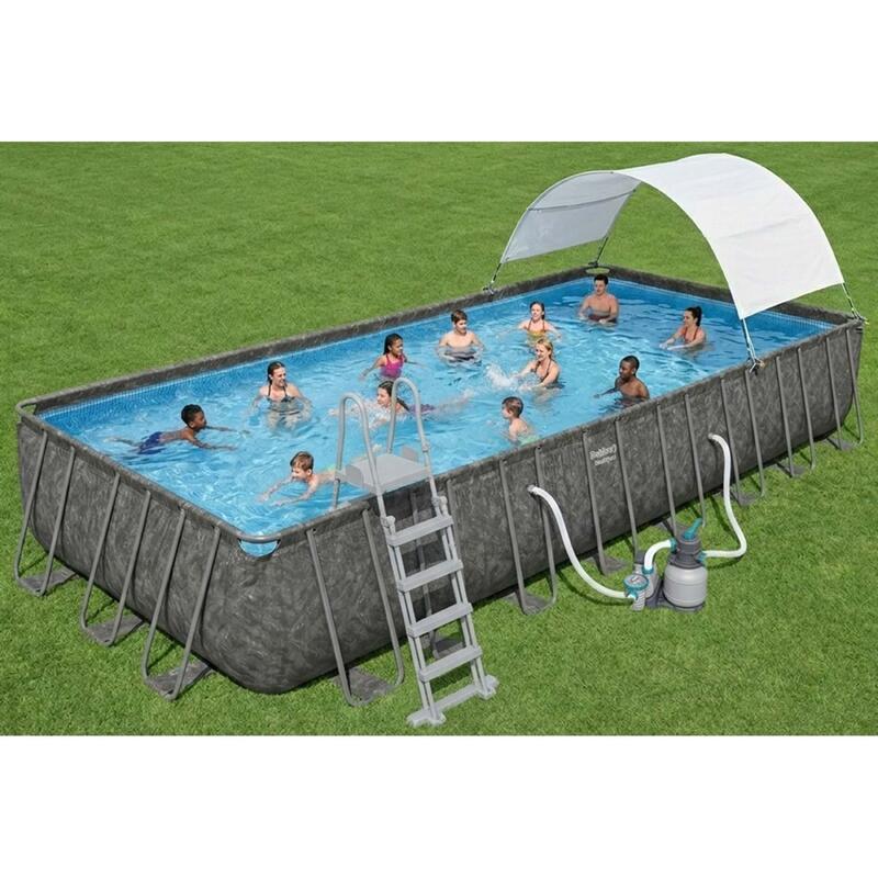 Bestway APX 365 561KJ Gölgelikli Prefabrik Havuz 956cm x 488cm x132cm BW601