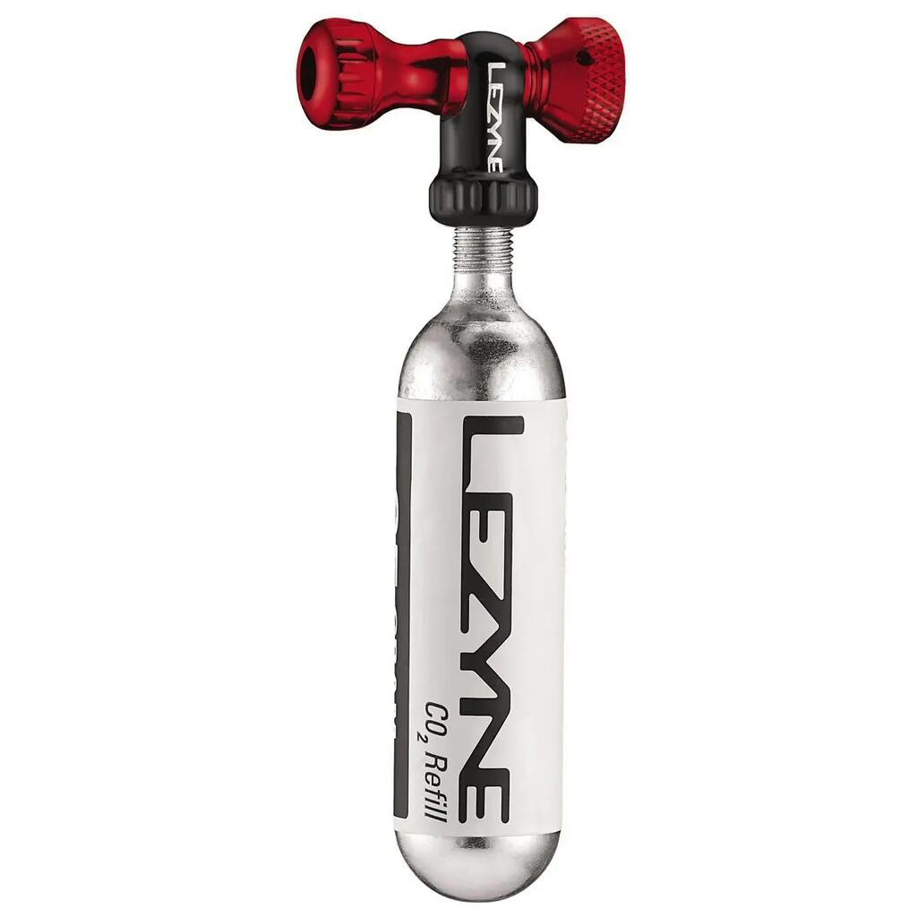 2951 CNC aluminium CO2 inflator with control knob and neoprene sleeve.