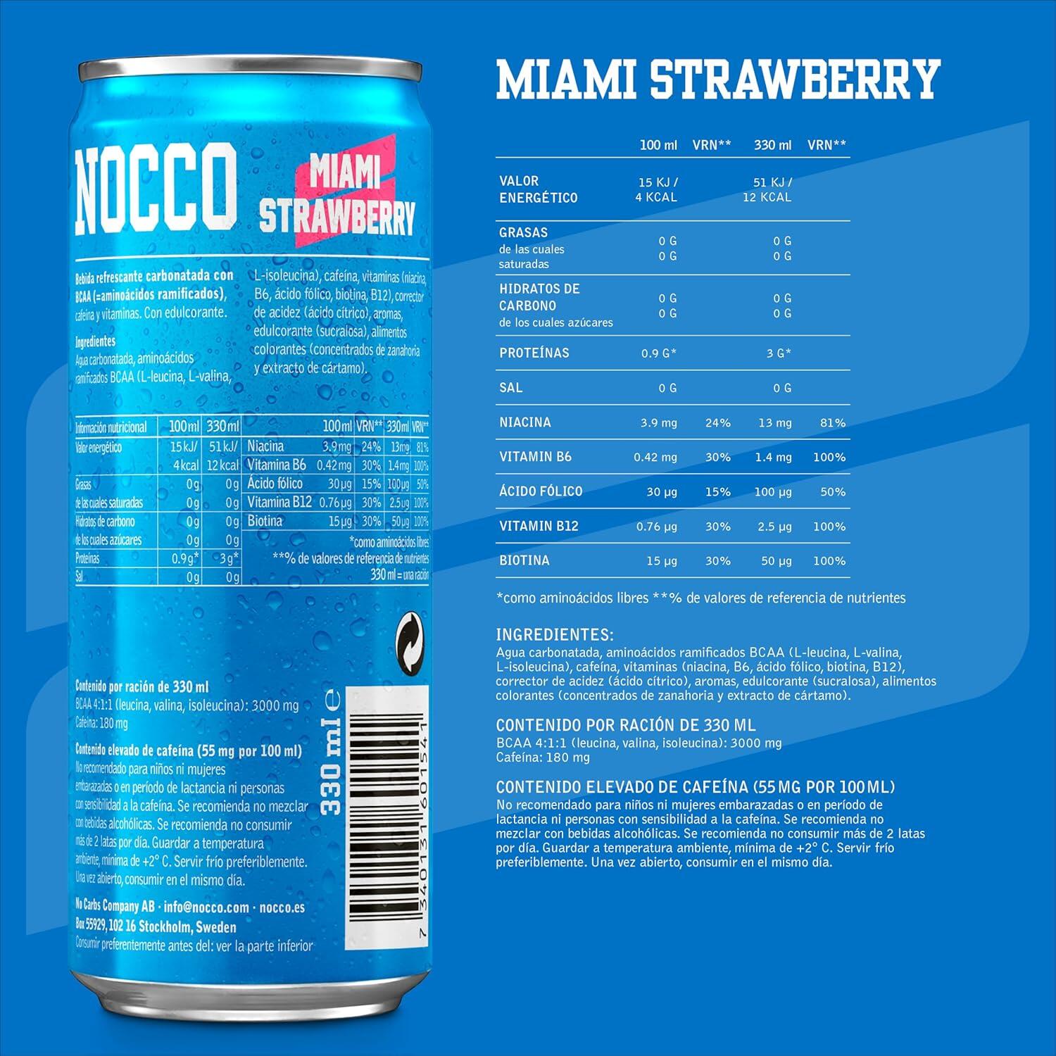 Nocco BCAA Miami - 330ml Miami de Nocco 5/5
