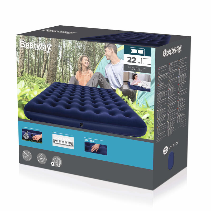 Bestway Üç Kişilik Şişme Yatak + Kamp Yatağı - Çakmaklık Pompa  Bw110