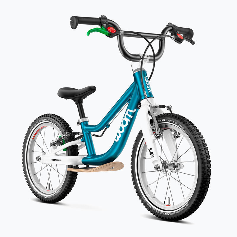 Bicicleta copii Woom 1 Go Plus cu roti 14" albastru Metallic Blue