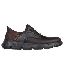 Skechers GARZA - GERVIN Herren Sneakers Slip-ins 205046 CHOC dunkel braun 5/7