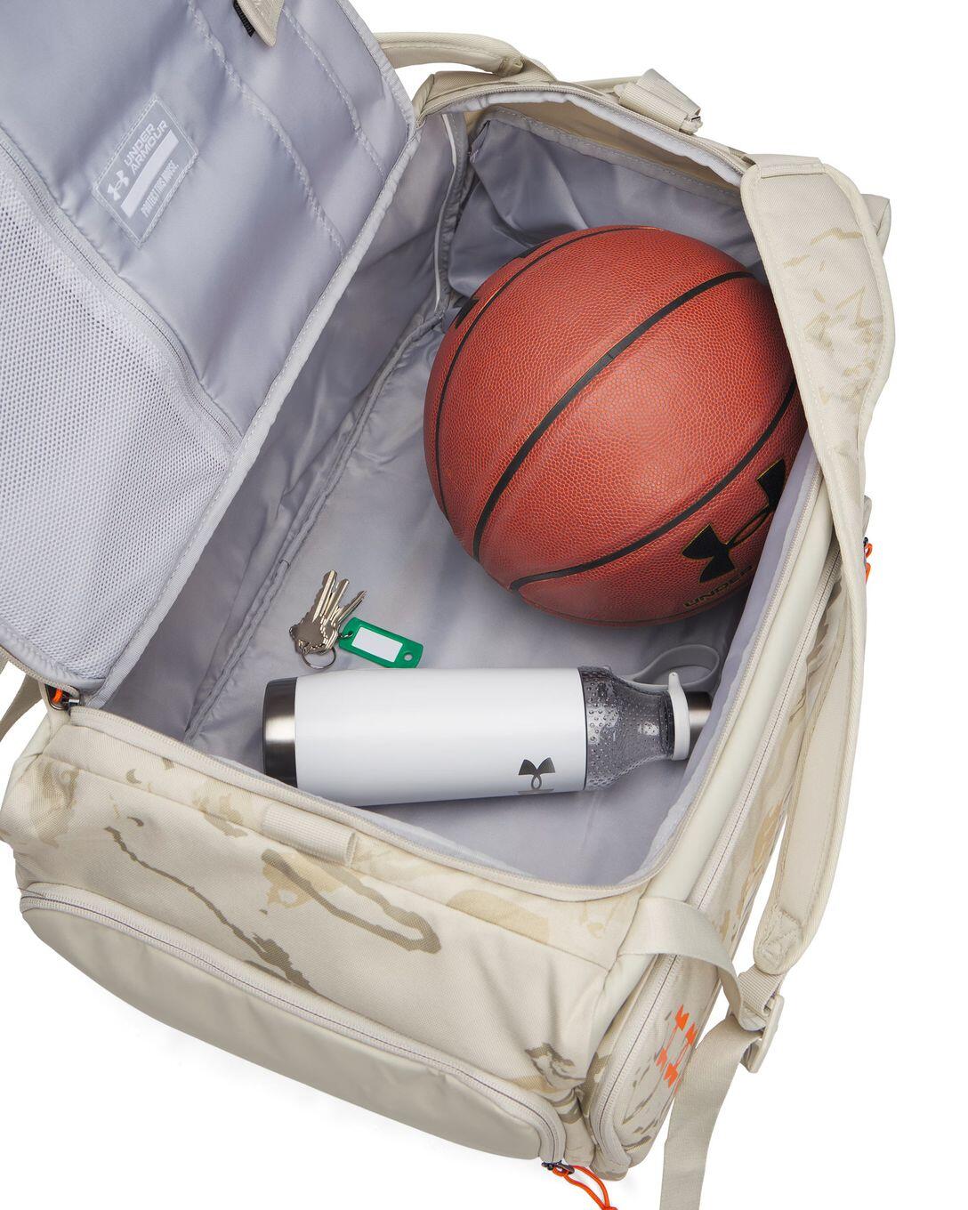 Sac de Sport Under Armour Contain Duo Medium 50L Beige/Orange 3/5