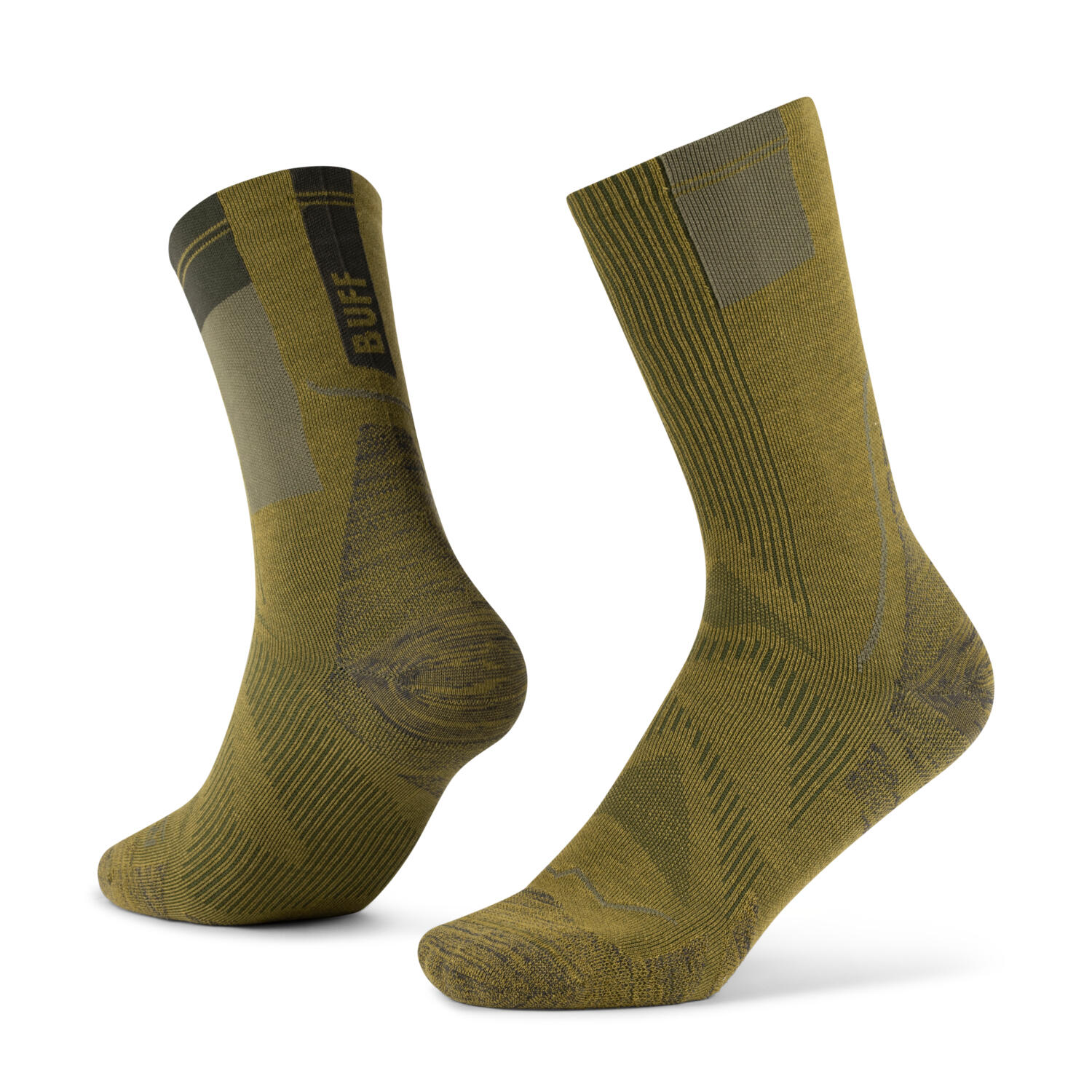 Calcetines LW lana merino caña alta Unisex Buff Verde 1/4