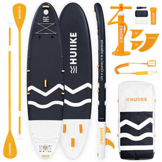 Opblaasbaar Supboard voor 2 Personen 12’ met Accessoires, Tot 170 kg, Zwart