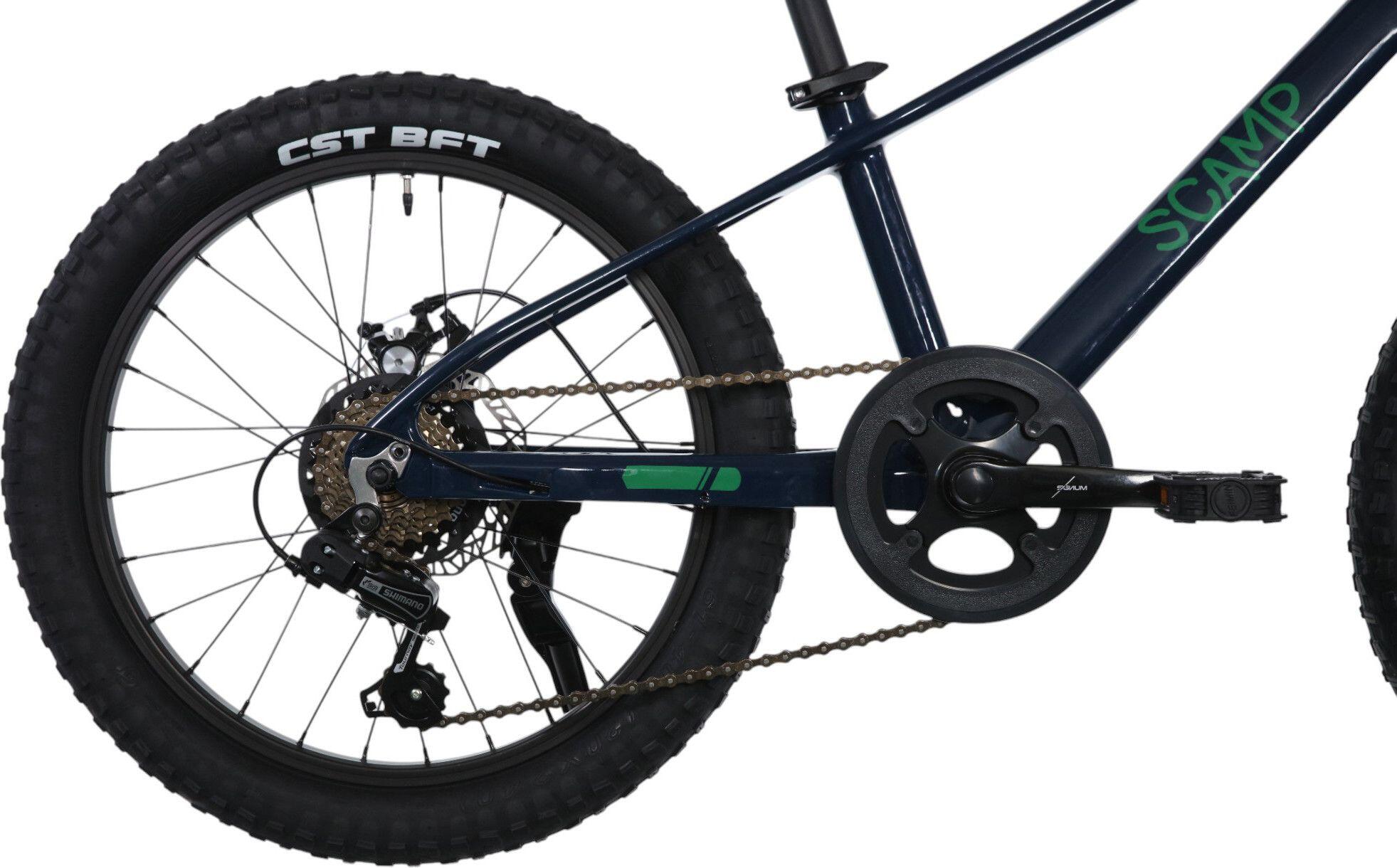 Scamp TallFox Shimano Tourney 7V 20'' Azul Semi-Rígido MTB para Crianças 3/5