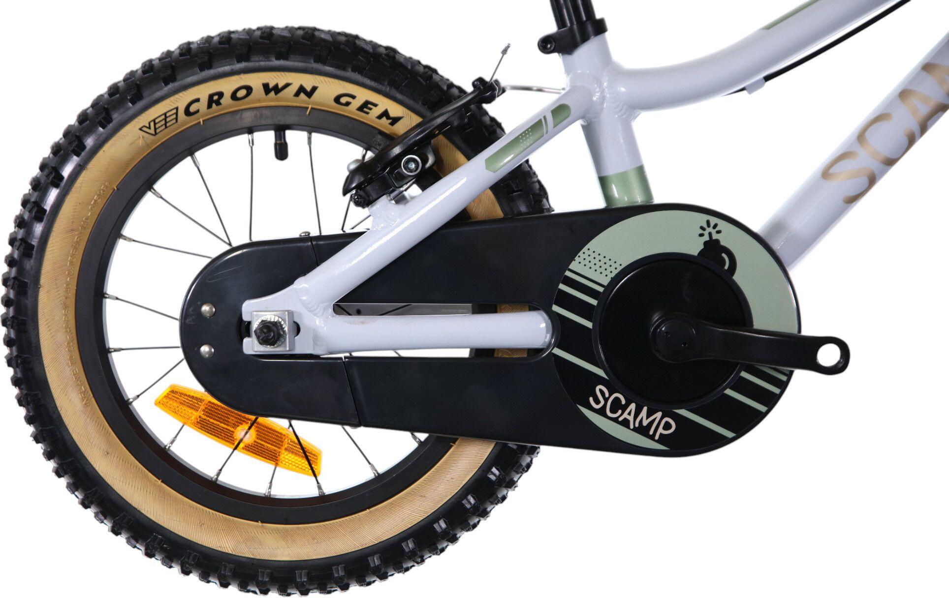 Scamp SmallFox Single Speed 14'' Bege Verde Cáqui MTB para crianças 3/5