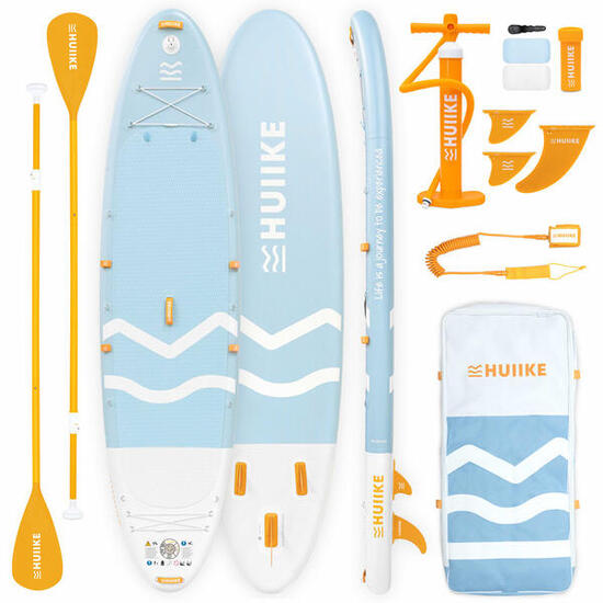Opblaasbaar Supboard voor 2 Personen 12’ met Accessoires, Tot 170 kg, Blauw