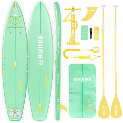 Paddle Gonflable Adulte 2 Personnes Touring 12’6” avec Accessoires, 170 kg Aqua