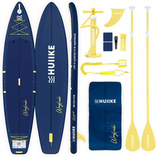 Paddle Gonflable Adulte 2 Personnes Touring 12’6” avec Accessoires, 170 kg Navy