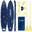 Placă SUP Gonflabilă 2 Persoane Touring 12’6” cu Accesorii, 170 kg, Navy