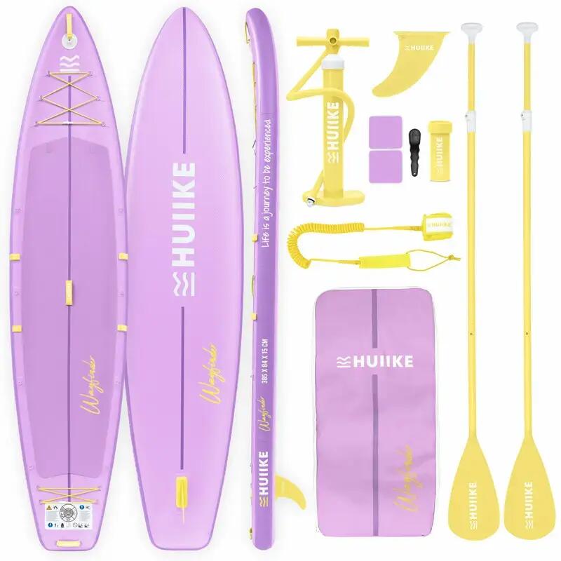 Stand Up Paddle Board 2 People Touring 12’6” with Accessories, Max 375 lb, Lilac