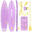 Placă SUP Gonflabilă Touring 11’6” cu Accesorii, Până la 150 kg, Lilac