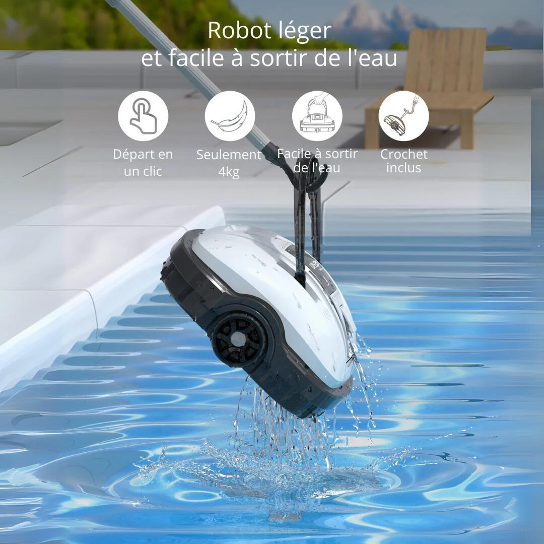 Robot électrique de piscine sans fil nettoyage des fonds 6/6