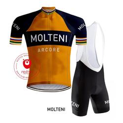 Tenue cycliste vintage Molteni Orange- RedTed