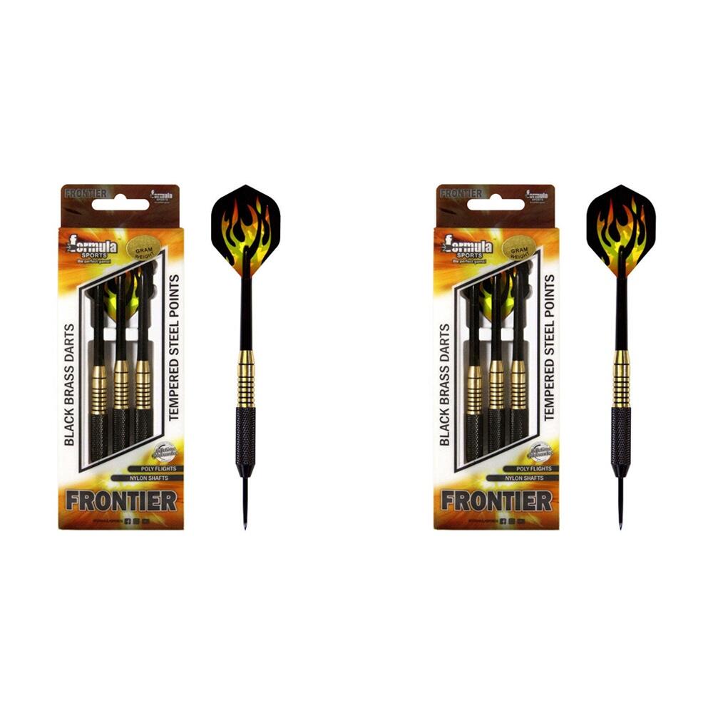 Formula Sports Frontier Black Brass Darts (12pc)