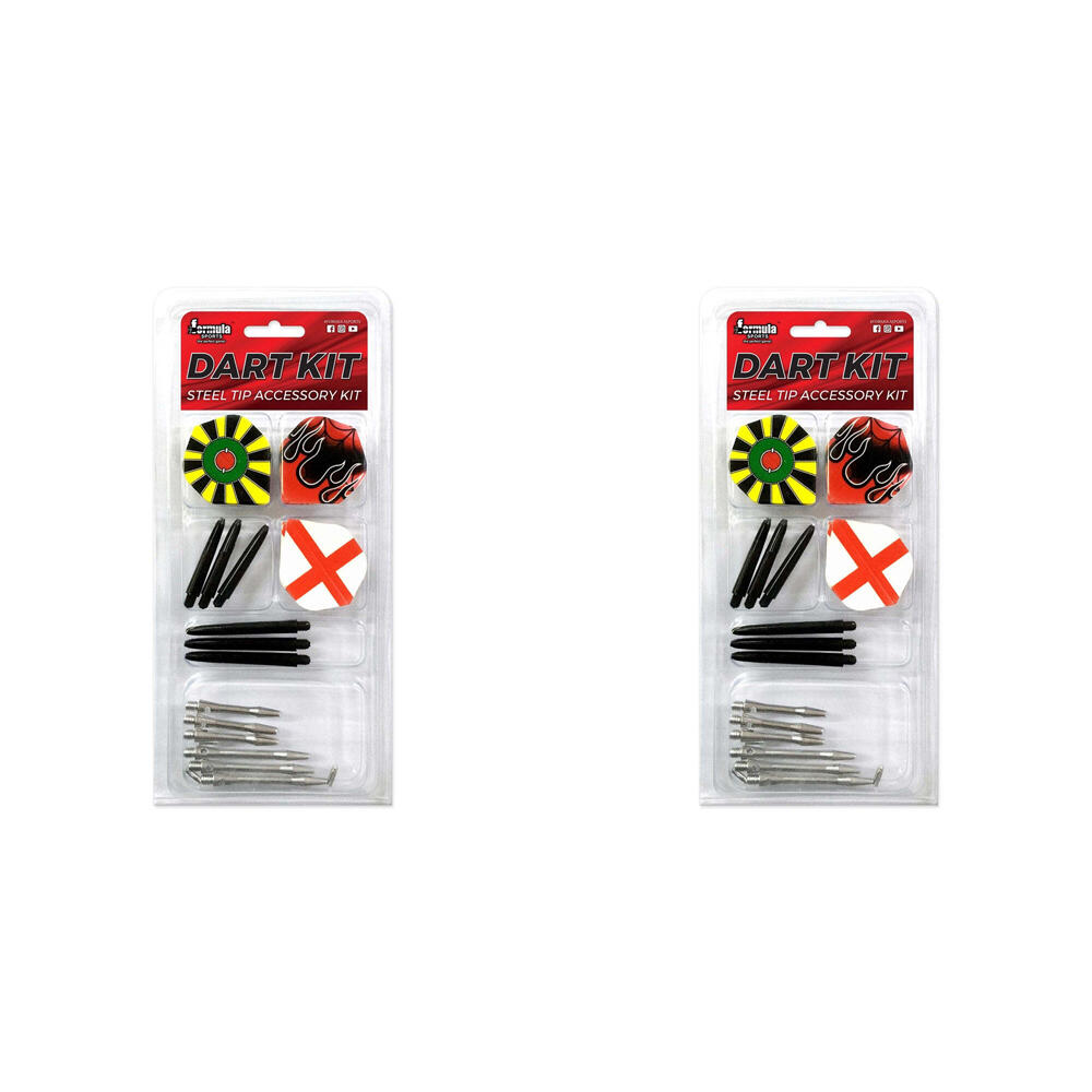 2x 24pc Formula Sports Basic Dart Kit Steel Tip Accessory Set