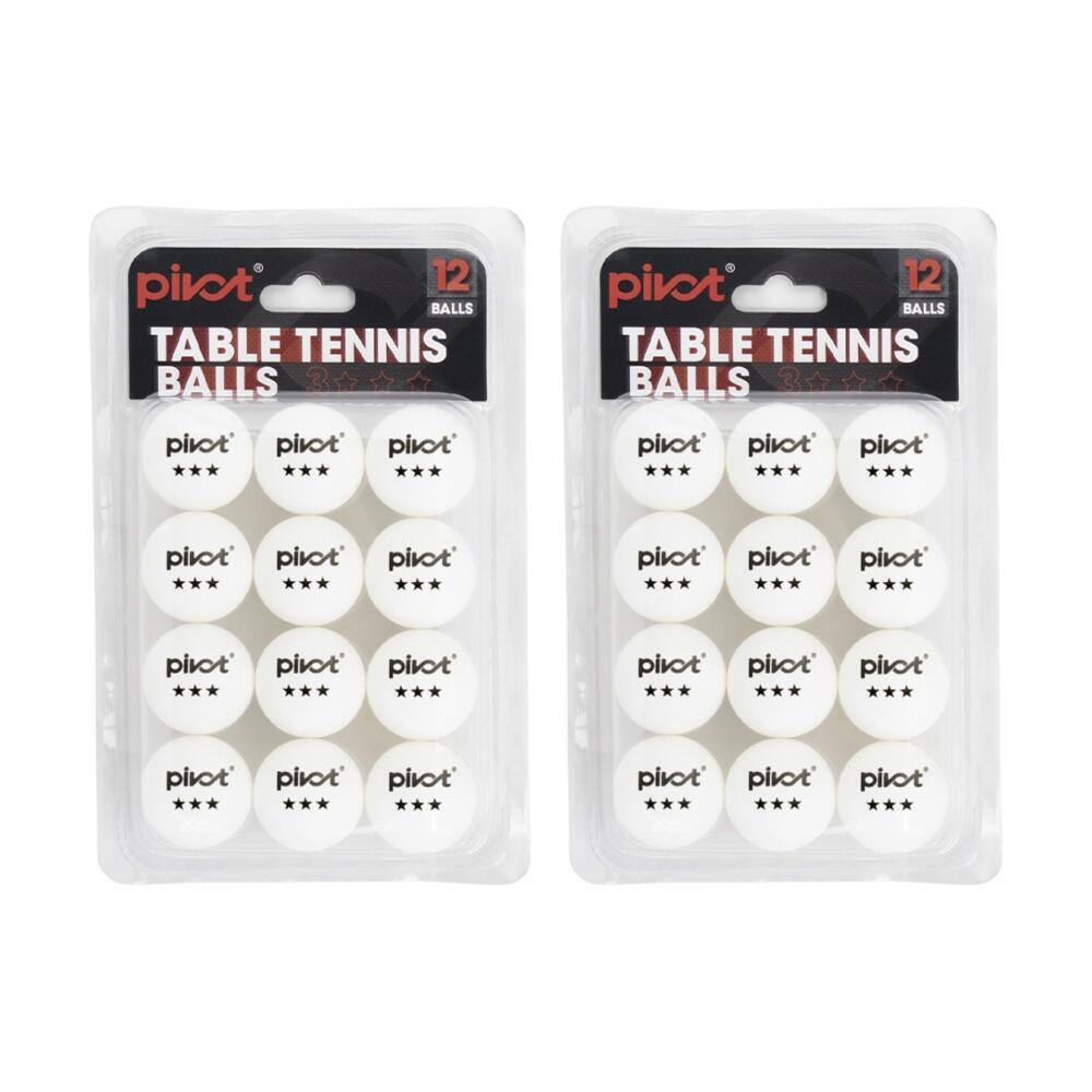 12pc Pivot 3 Star Table Tennis Balls