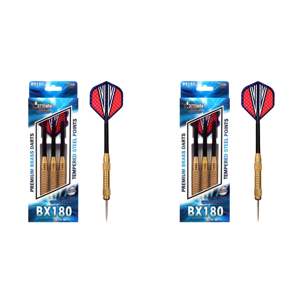 2x 12pc Formula Sports BX180 Premium 18g Brass Darts Steel Tip