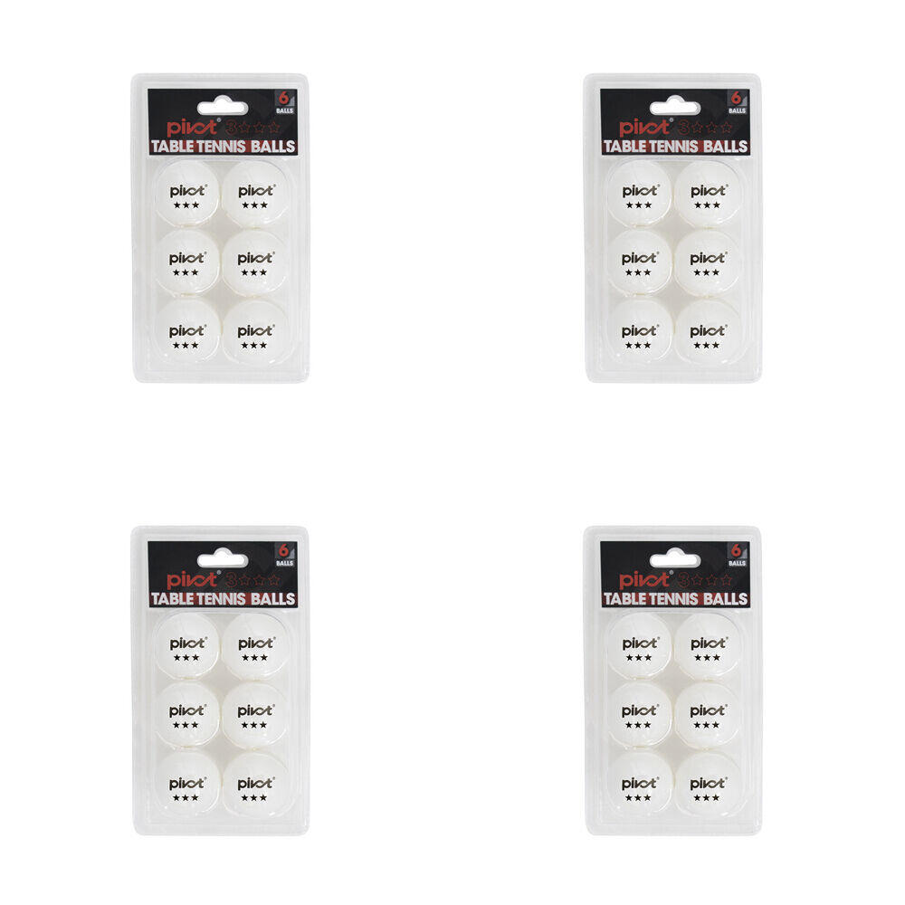 6pc Pivot 3 Star Table Tennis Balls