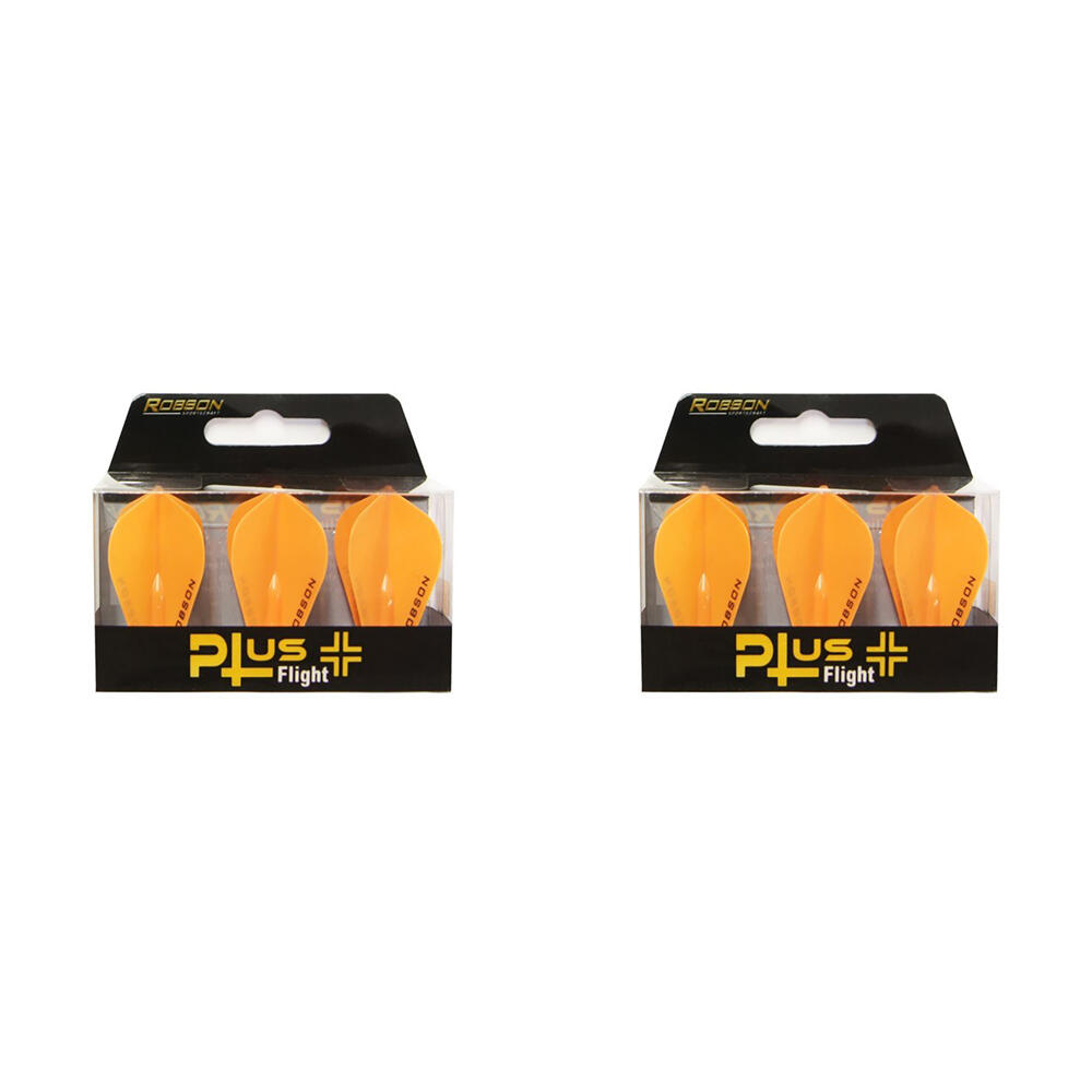 2x 3pc Robson Plus Dart Flights F Shape Accessory Set - White