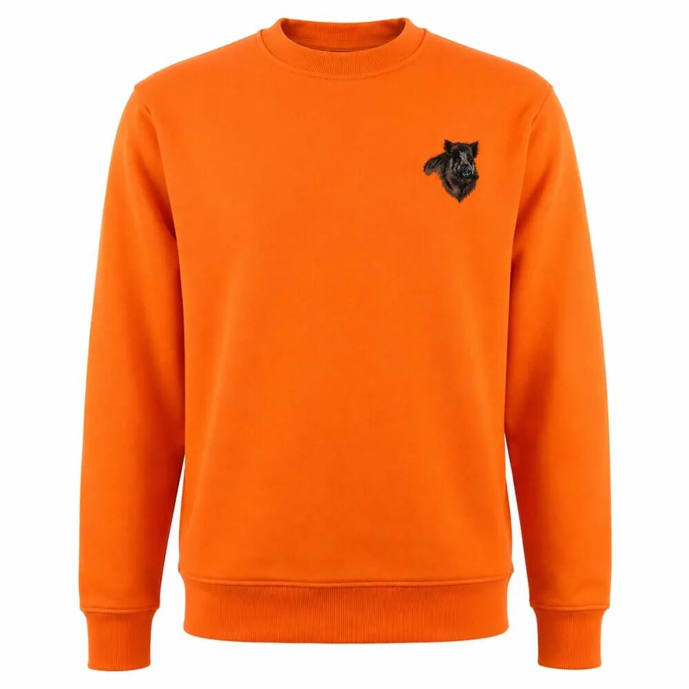 Sweat Orange Sanglier Treeland 100% Polyester Brodé de S à 3XL 5/5