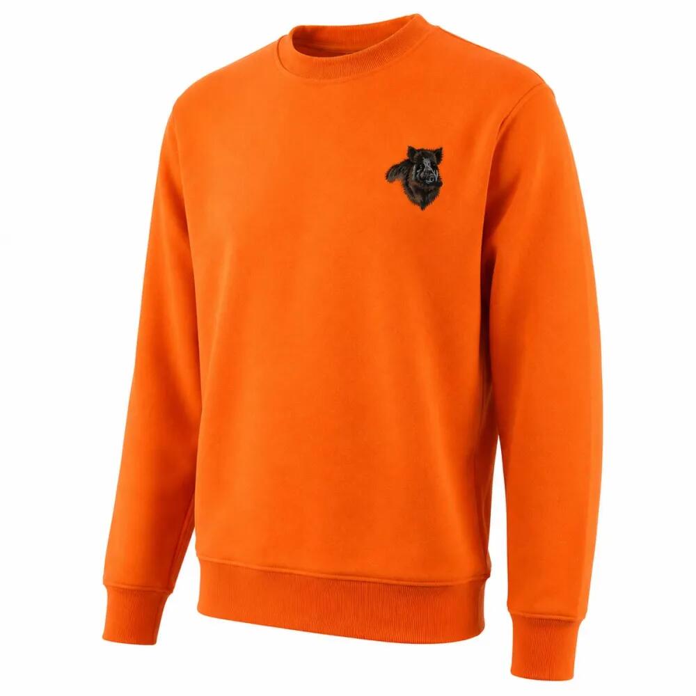 Sweat Orange Sanglier Treeland 100% Polyester Brodé de S à 3XL 4/5