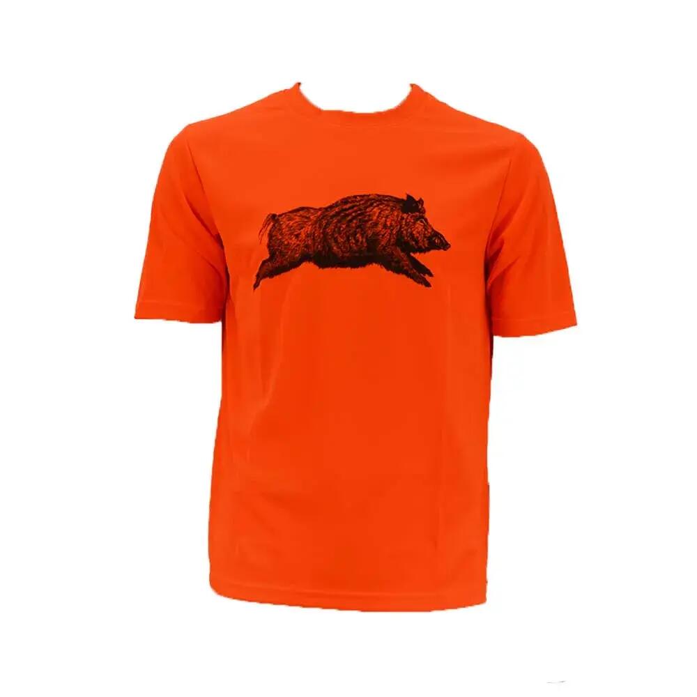 T-Shirt sanglier orange 1/5