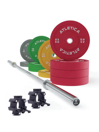 Langhantel Set | Beta Powerlifting | Chrome | 190kg Plates | Alluminium Collars