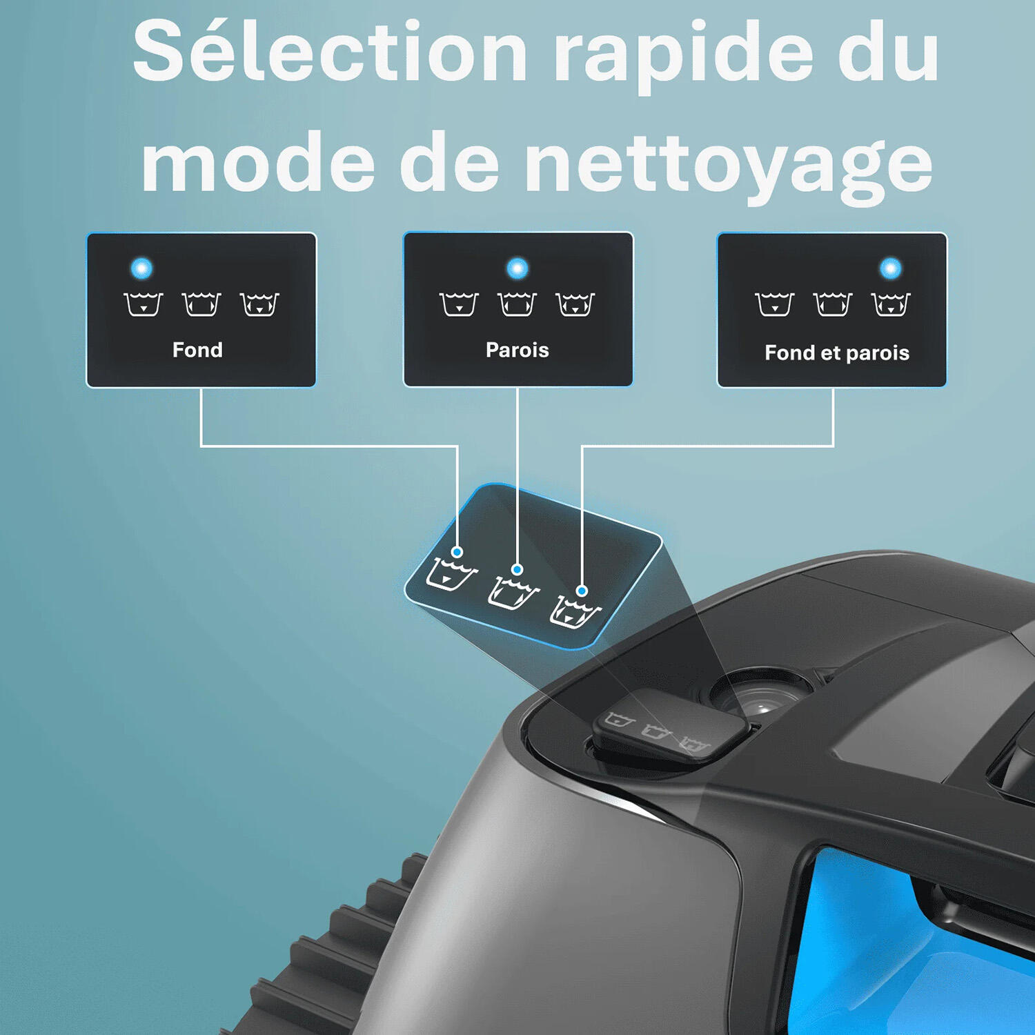 Robot piscine électrique sans fil 2h50 max d'autonomie 4/6