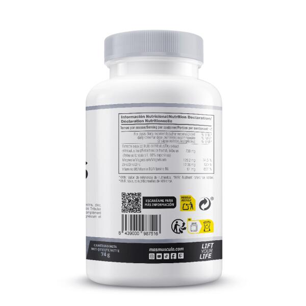 Tribulus + ZMA - 90 plantaardige capsules MASmusculo 3/5